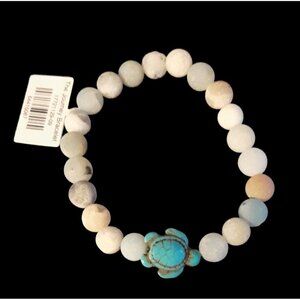 Fahlo Sea Turtle Journey Sky Stone Bracelet from Ellens Be Kind Box
